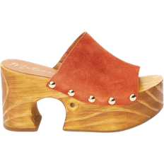 Heel - Women Clogs Matisse Knox Studded - Brown/Orange