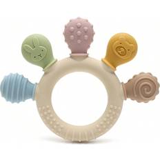 Shein Piece Baby Teether RingColorful Safe And Soft Silicone Teething ToysSoothing Sensory Teethers For Babies YearsTeethers Gums Set For Toddler And Infan