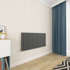 Aica 600x1156mm Double Horizontal flat radiator anthracite all sizes
