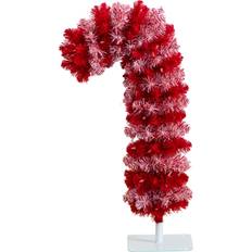 Christmas Trees Nearly Natural 30in. Pre-Lit Artificial Candy Cane with Micro Christmas Tree