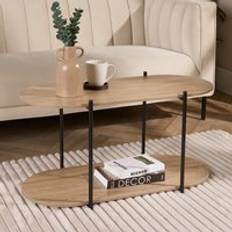 OHS Curved 2 Tier Coffee Table