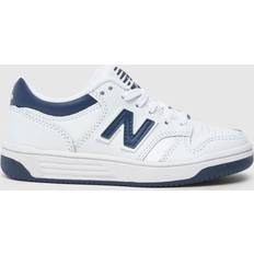 New Balance white & navy 480 Boys Junior trainers White & Navy