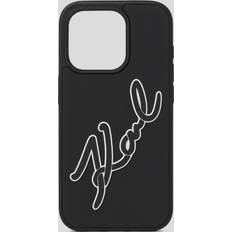 Karl Lagerfeld Mobile Phone Covers Karl Lagerfeld K/signature Rubber Iphone 15 Pro Case, Woman, Black, Size: One size One size