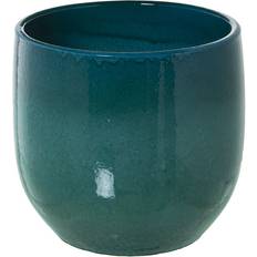 Blue Pots Alexandra House Living Set of Planters Blue Ceramic 3