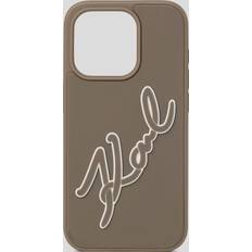 Karl Lagerfeld Mobile Phone Covers Karl Lagerfeld K/signature Rubber Iphone 15 Pro Case, Woman, Grey Melang, Size: One size One size