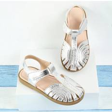 Leather Sandals Shein Girls Summer Silver Sandal Toddler Girls Silver Sandal Childrens Flat Sandals Kids Shoes