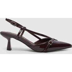 Schuh sidney sling back high heels in burgundy Burgundy