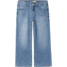 Pink Trousers Name It Wide Leg Jeans - Medium Blue