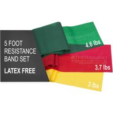 Theraband Resistance Bands Set, Professional Non-Latex Elastic For Upper & Lower Body Exercise, Strength Training without Weights, Physical Pilates, Rehab, & & Green, Beginner