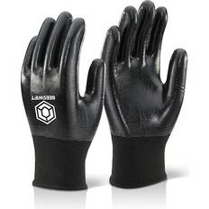 Beeswift Nitrile Fully Coated Polyester Gloves Black