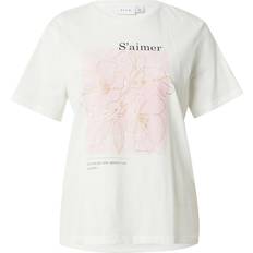 Vila Printed Cotton T-shirt - Snow White