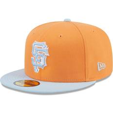 San Francisco Giants Caps New Era Men's Orange/Light Blue San Francisco Giants Spring Color Basic Two-Tone 59Fifty Fitted Hat Orange Lig