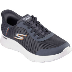 Shoes Skechers Mens Go Walk Flex Hands Up Hands Free Slip-Ins Walking Shoes, Extra Wide, Gray 14 Extra Wide