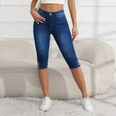 Shein Jeans Shein Stretchiga skinny kvinnors lnga Casual Jeans