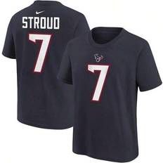 Children's Clothing Shein Little Boys And Girls CJ Stroud Navy Houston Texans Player Name And Number TShirt