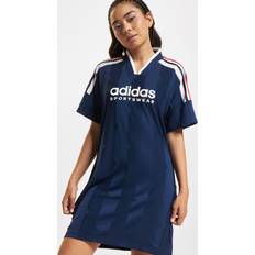 Blu - Vestito corto Vestiti Adidas Abito Tiro Cut 3-Stripes Jacquard Tee - Team Navy Blue/White/Better Scarlet