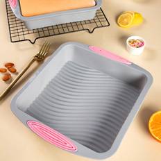 Shein 1 Silikon Antihaft quadratisch, hitzebeständige Backform 10.6 cm