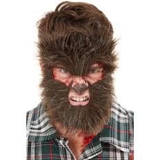 Unisex Voll abdeckende Masken Haarige Werwolf FX Halbmaske als Halloween Maske