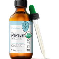 Massage & Relaxation Products UpNature USDA Certified Organic Peppermint Essential Oil 2oz 100% & Peppermint Oil for Hair Growth, Headache Relief & Nausea Relief Premium Quality, Therapeutic Grade Aromatherapy Oil