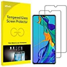 JeTech Screen Protector for HUAWEI P30, Tempered Glass Film, 2-Pack