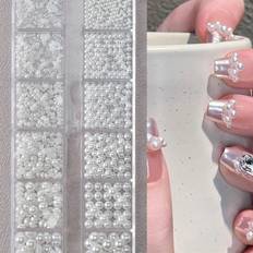 Nail Decoration & Nail Stickers on sale Shein Mixed Half Pearl Mini Nail Charms Nail