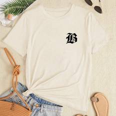 Lace T-shirts Shein Womens Slim Fit Casual Short Sleeve TShirt