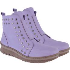 Purple Boots Adesso Women's Studded Boots in Purple, 7, Leather/Textile/TR Charlies