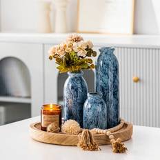 Shein 3 pièces Vase en céramique de tailles différentes, style simple moderne, pour la décoration de salon, de chambre, de maison, de salle de bain, de bureau, décor bohème et cadeau de fête, décoration de maison, vase à fleurs, centre de table, décoration de table Vase 27cm 3pcs