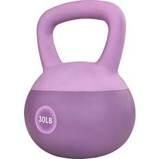 Signature Fitness Soft Kettlebells Sea and Iron Sand Filled Weights for Women and Men Color Coded Soft Vinyl Kettlebells, 30-Pound