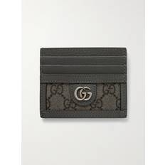 Gucci Card Cases Gucci Ophidia Monogrammed Coated-Canvas and Leather Cardholder - Men - Gray