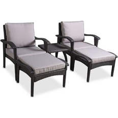 Noble House Dyxon 5-Pc. Chat Outdoor Lounge Set