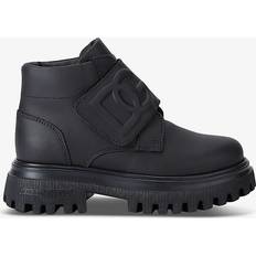 Dolce & Gabbana Girls Black Kids Brand-embossed Chunky-sole Leather Boots 4-12 Years Eur BLACK