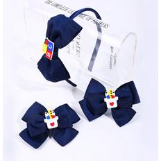 Children Hair Ties Shein pcsPack Hair Bows School Season ABC Stationery Accessory Bowknot