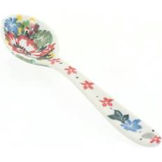 Blue Dessert Spoons Blue Rose Pottery Polish 592 Ceramika Artystyczna Sugar Dessert Spoon