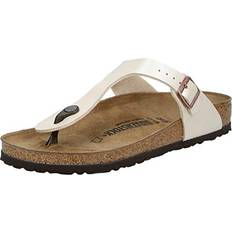 Birkenstock Dame Klipklappere Birkenstock Metallic Tåsplit Sandal - Beige