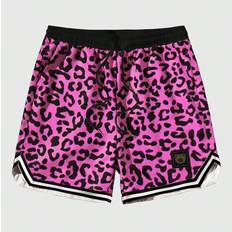 Leopard - Men Trousers & Shorts Shein Mens Casual Fit Casual Shorts With Leopard Striped And Printed Patterns And Drawstring Waist