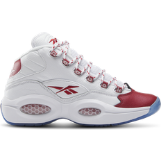 Reebok Shoes Reebok Mens Question Mid Mens Basketball Shoes White/Red