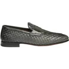 Gröna - Herr Loafers Santoni Herr Platta Handvävt Skor - Grön