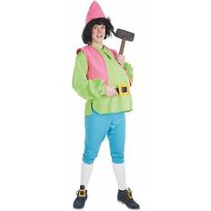 BigBuy Carnival Costume for Adults Green Male Dwarf 7 Pieces