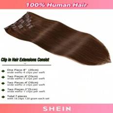 Shein Clip In Hair Extensions Real Human Hair Remy Human Extensions Clip