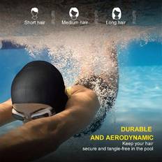 Silicone Swim Caps Shein PCDurable Silicone Swimming Cap With Ear Pockets For Adults And Teens Protects Long Hair And Provides High Elasticity