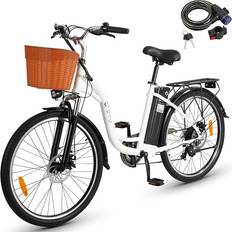 DYU C6 26 Inch City Electric Bike 250W Motor Max Range 35 Miles