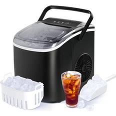 Ice Makers Fantec Simple Deluxe Countertop Ice Maker Machine 6 Mins 9 Bullet Ice 26lbs Ice Per Day 13.7lbs Self-cleaning Ice Maker with Handle Basket Spoon