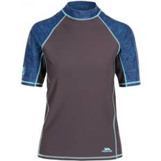 Women Rash Guards & Base Layers Trespass Womens/Ladies Calista Rash Guard Dark Grey/Blue