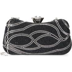 Textile Clutches Lauren Lorraine Women's Holly Beaded Clutch Black