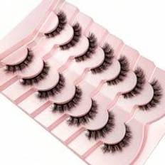 Shein par Russian Volume Classic Cat Eye Mink Lsgonfransar Natural D Curl Fluffy Faux Eyelashes Extension fr en naturlig look