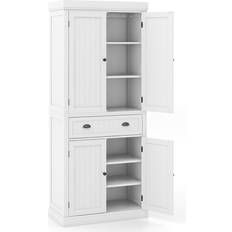 MDF Storage Cabinets Costway Kitchen Pantry White Storage Cabinet 76.2x182.9cm