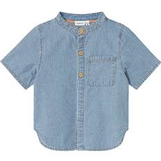 18-24M Hemden Name It KId's Printed Denim Shirt - Light Blue Denim (13229388)