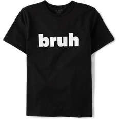 The Children's Place Boy's Bruh Graphic Tee - Black