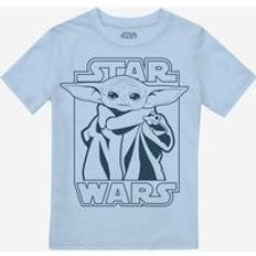 Star Wars T-shirts Star Wars Mandalorian The Child Force Boys T-Shirt Light Blue 7-8